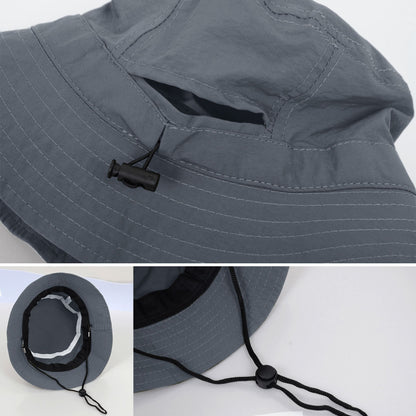 Anna-Kaci Bucket Hat Wide Brim UV Protection Lightweight Packable Outdoor Sun Hat with Adjustable Chin Strap