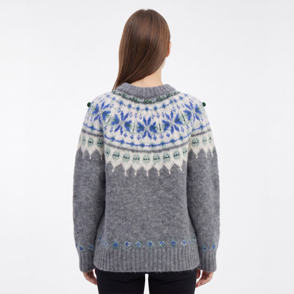 Fair Isle Crewneck Pullover Sweater