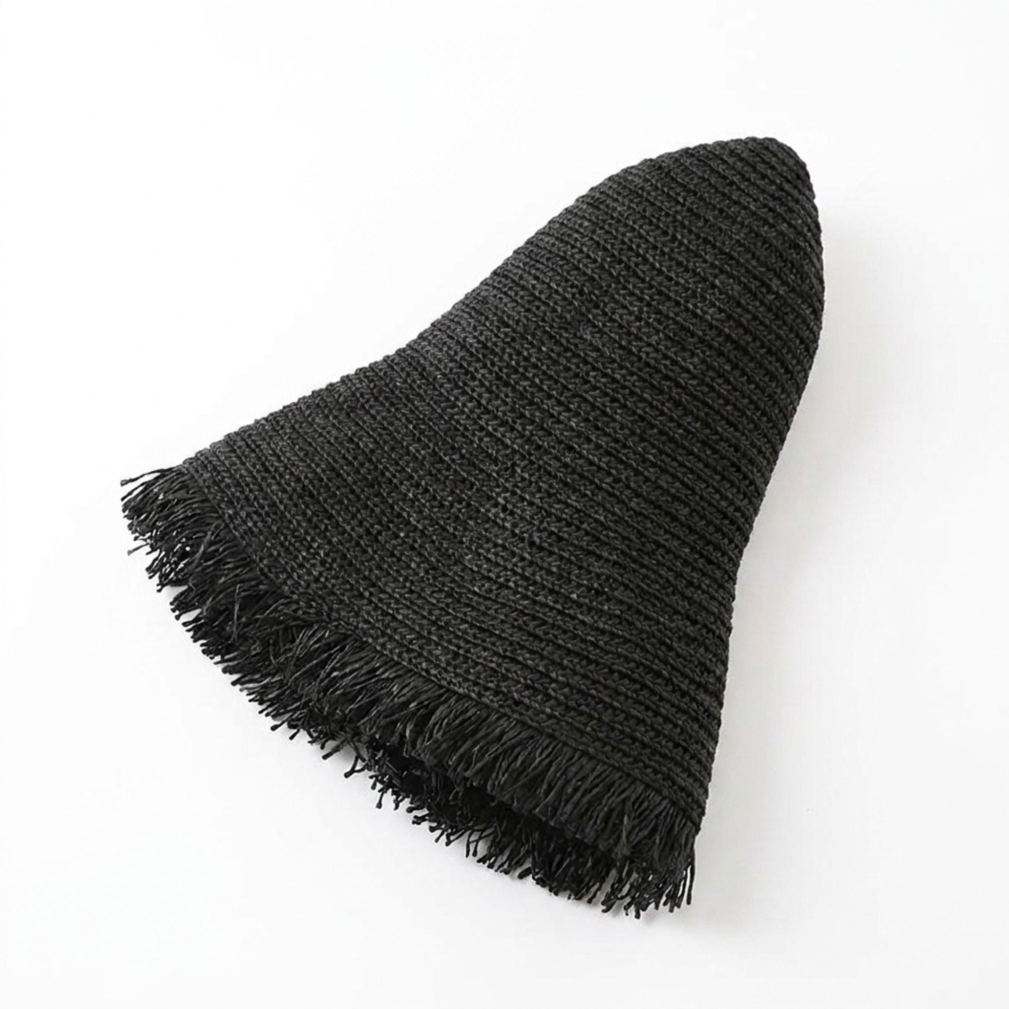 Wide Brim Sun Hat with Frayed Edge and Lightweight Open Weave