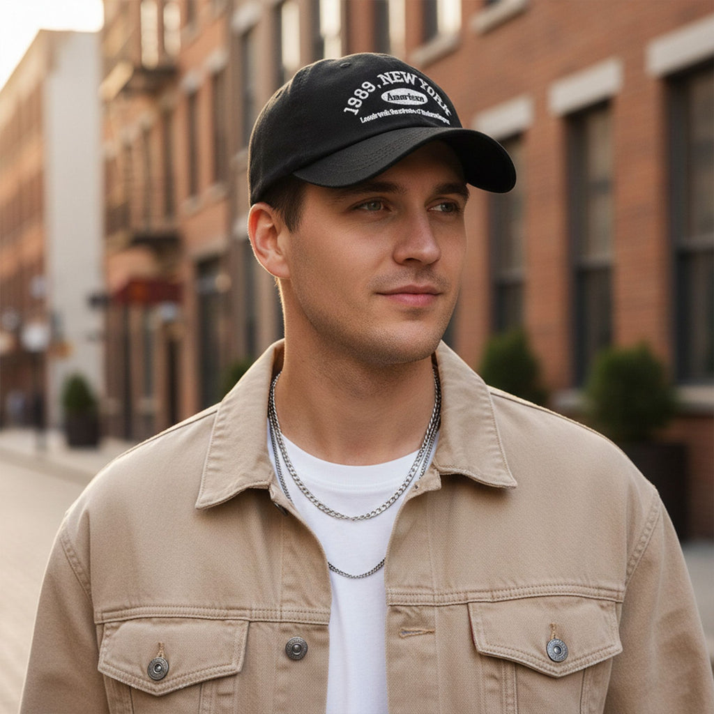 Anna-Kaci Cotton Baseball Cap with Embroidered Lettering Adjustable Strap Back