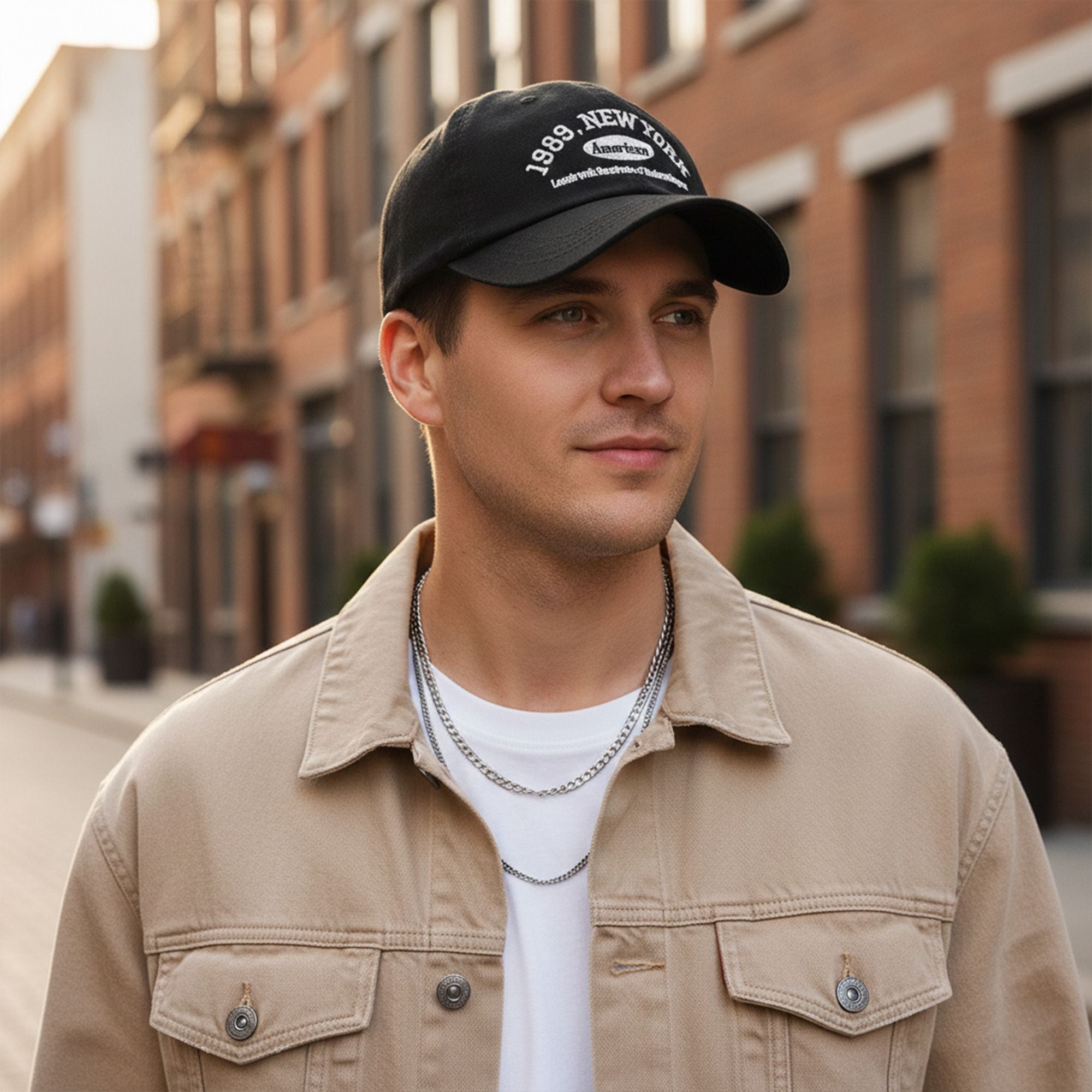 Anna-Kaci Cotton Baseball Cap with Embroidered Lettering Adjustable Strap Back