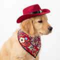 Pet Bandana Scarf Floral Pattern with Hat Accessory for Dogs and Cats