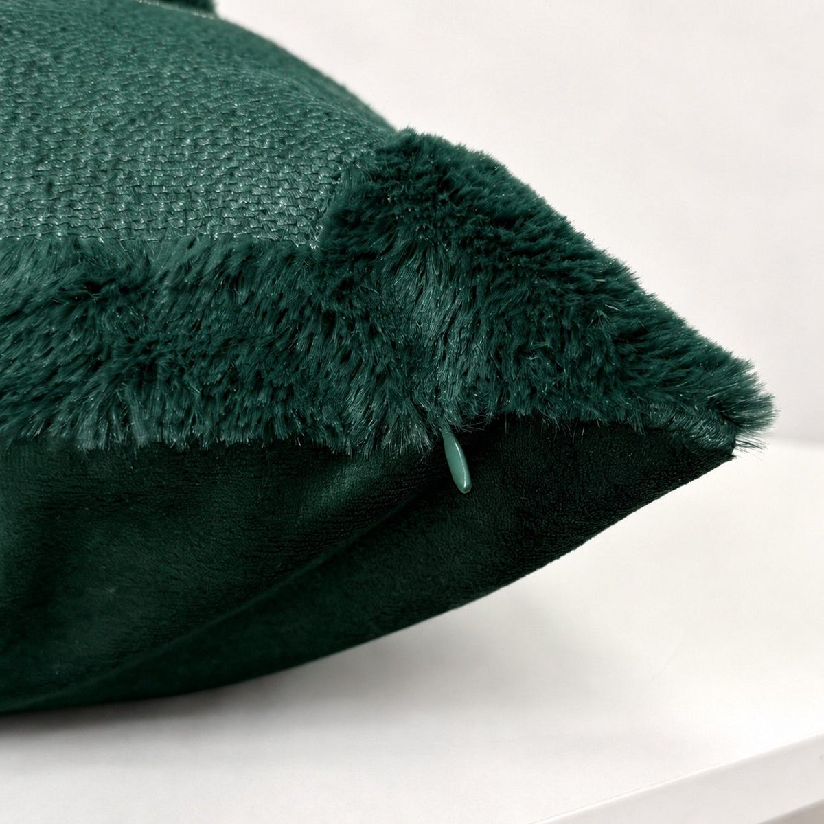 Christmas Embroidered Plush Throw Pillow Cover 18 x 18 Inch 1 Pack