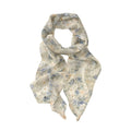 Pink scarf with floral, woven and wrap front