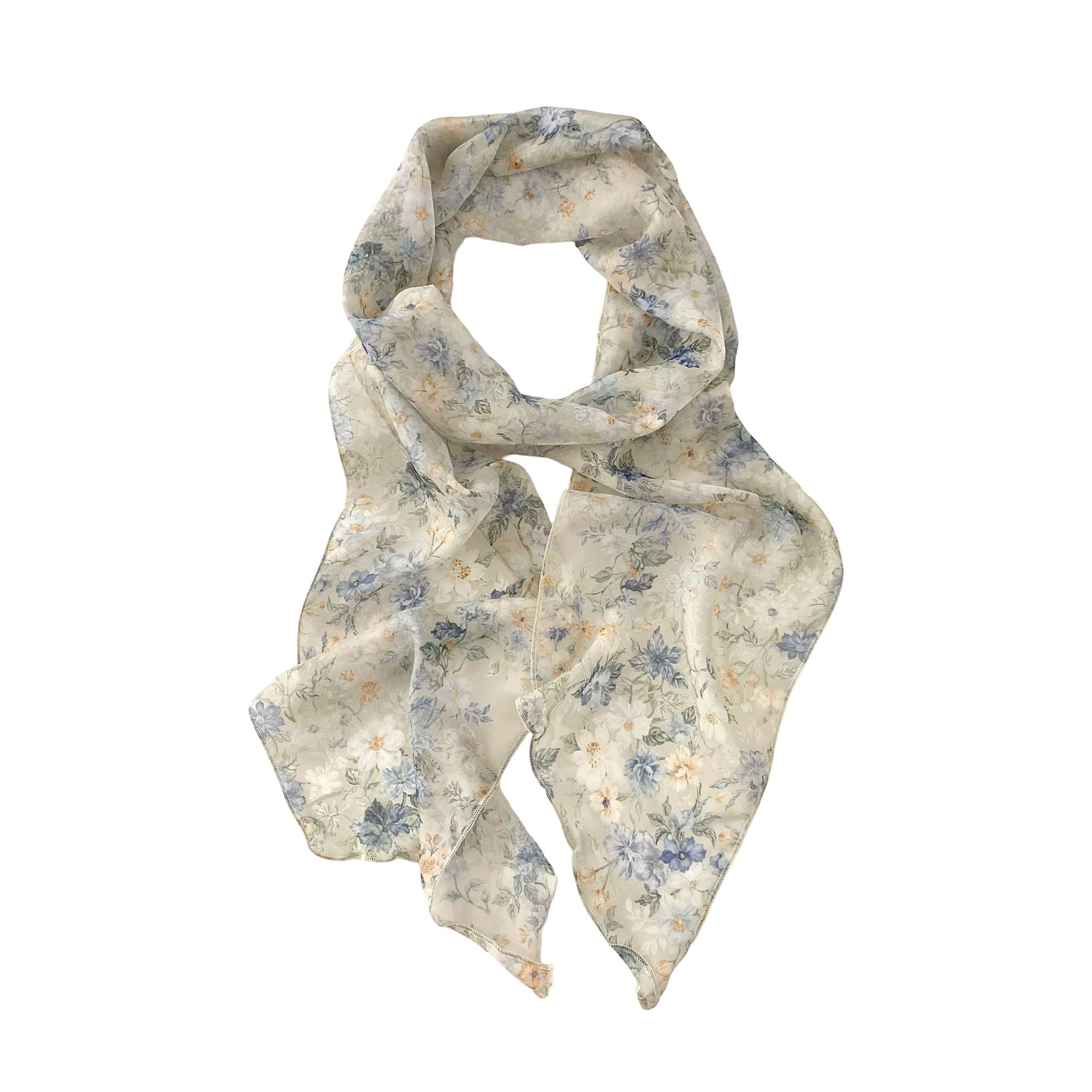 Floral Print Lightweight Fashion Scarf Soft Elegant Wrap Shawl 78.5¡Á7.8 Inches