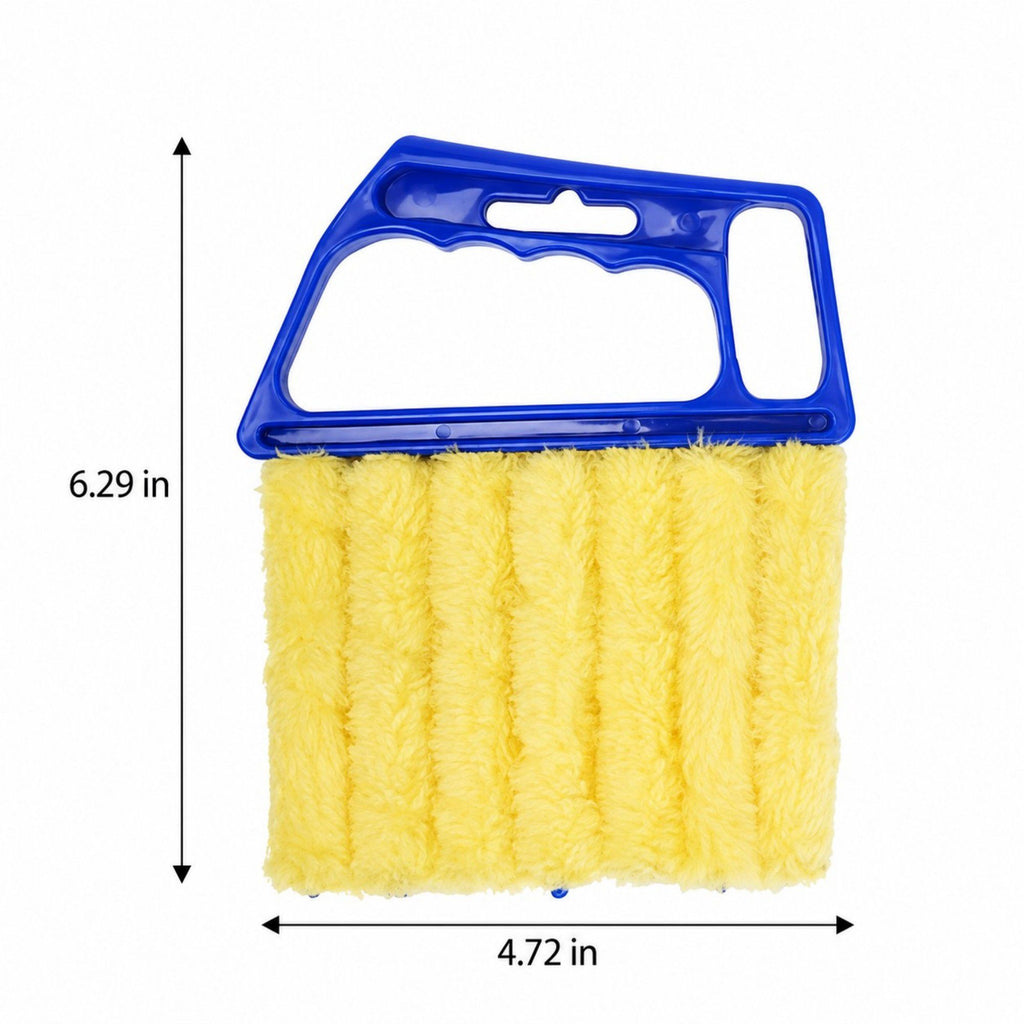 4-Piece Microfiber Blind Duster Set with Handheld Slat Cleaning Handles for Window Blinds and Vents
