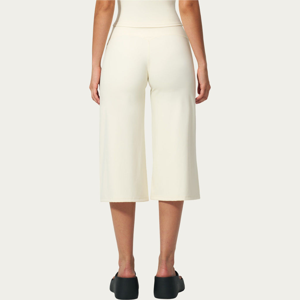 Anna-Kaci Active Women's High Waist Capri Wide Leg Pants with Smooth Stretch Fabric and Relaxed Fit