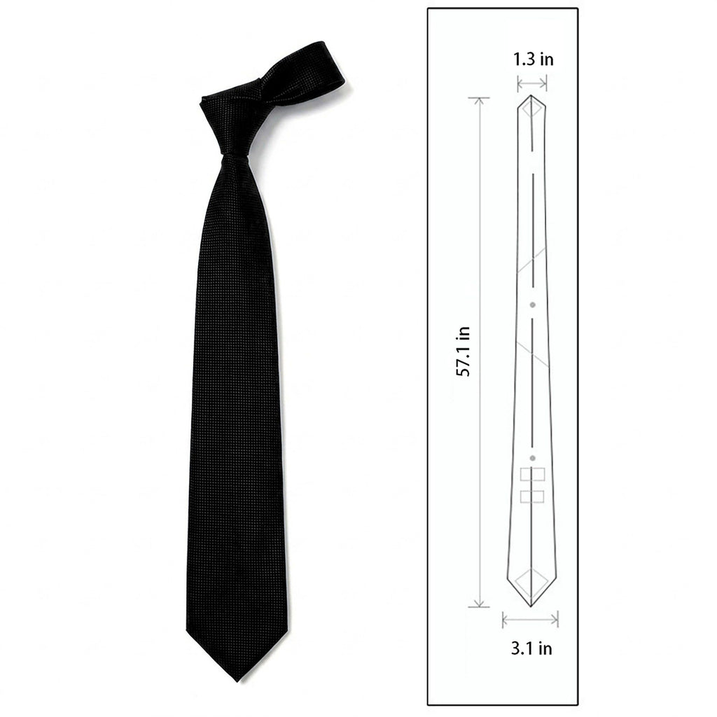 Men's Micro Dot Texture Tie Fine Woven Pattern Necktie Subtle Solid Look 57 Inch Length 3.1 Inch Width Formal Business Accessory