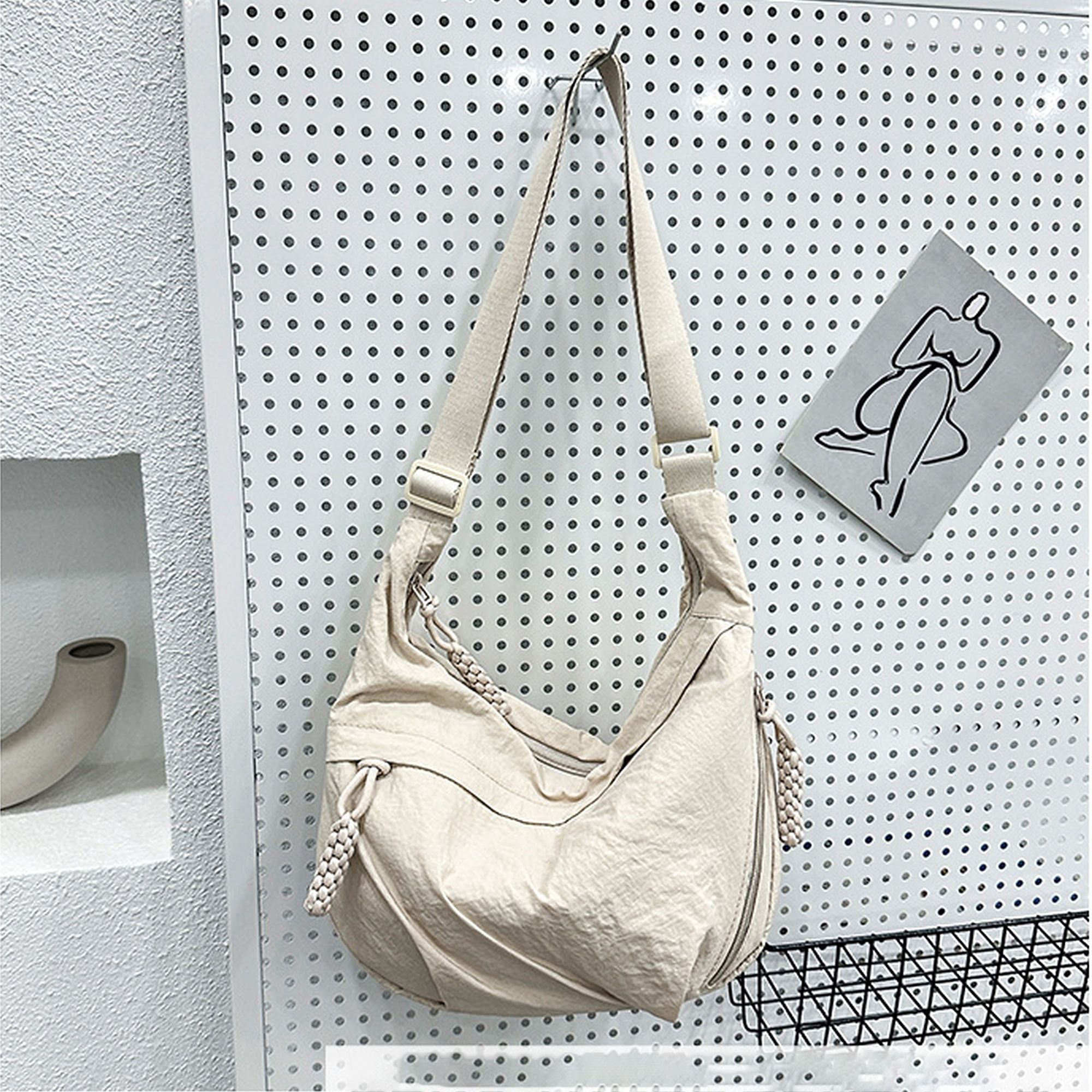Anna-Kaci Women's Casual Canvas Hobo Shoulder Bag