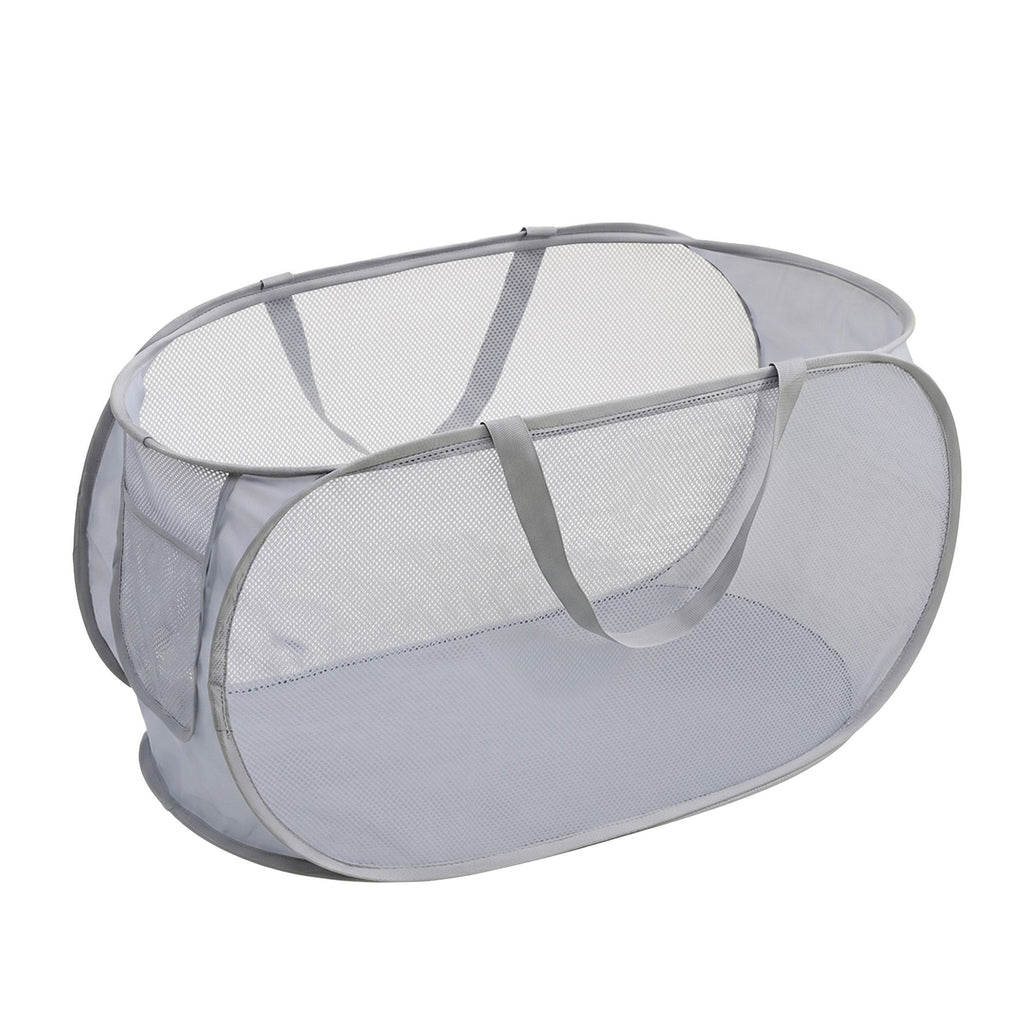 Collapsible Mesh Laundry Basket Large Capacity Pop Up Hamper Foldable Clothes Storage Bin