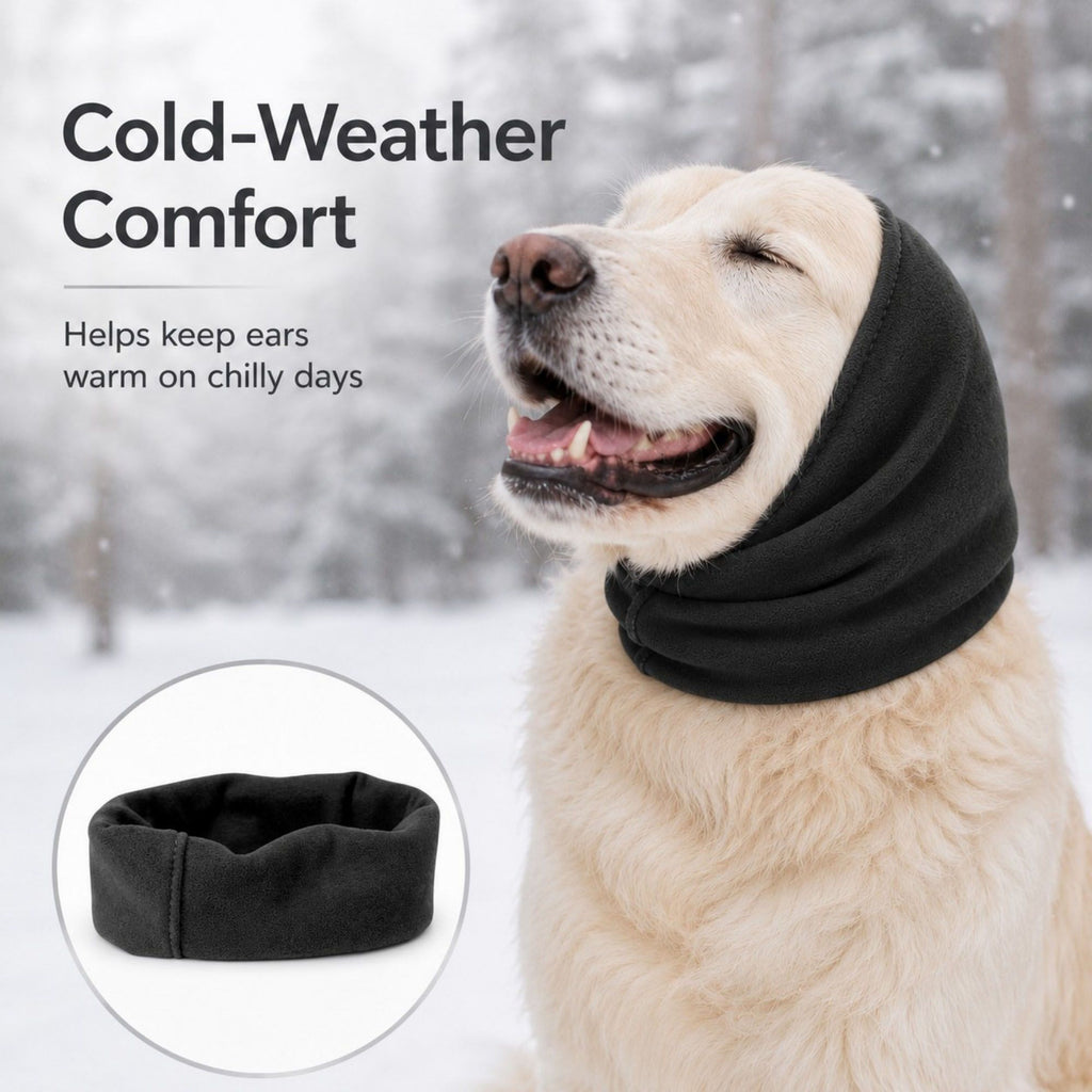 Pet Cat and Dog Ear Cover Soft Stretchy Snood for Grooming, Noise Reduction and Cold Weather