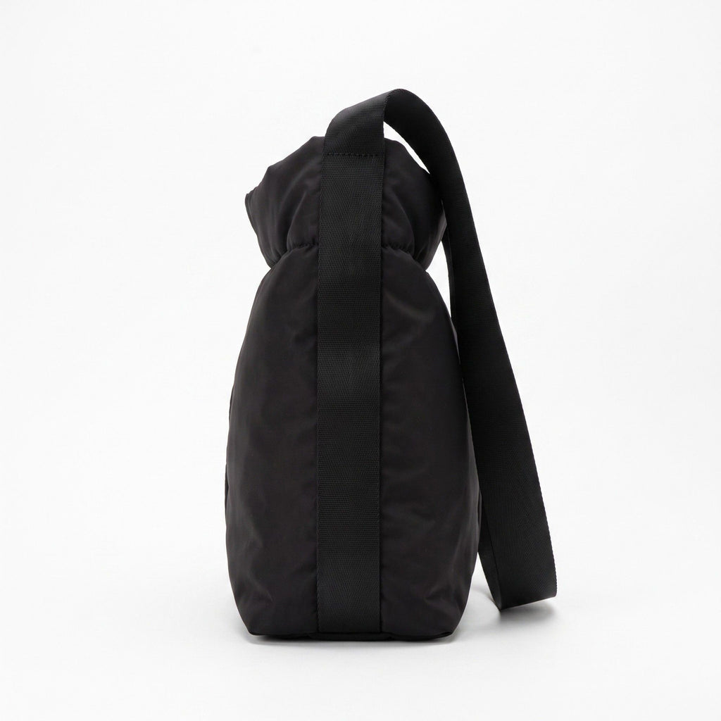 Vertical Seam Padded Hobo Tote Bag with Dual Convertible Straps for Shoulder Crossbody Wear 9.4x8.7x4.7in