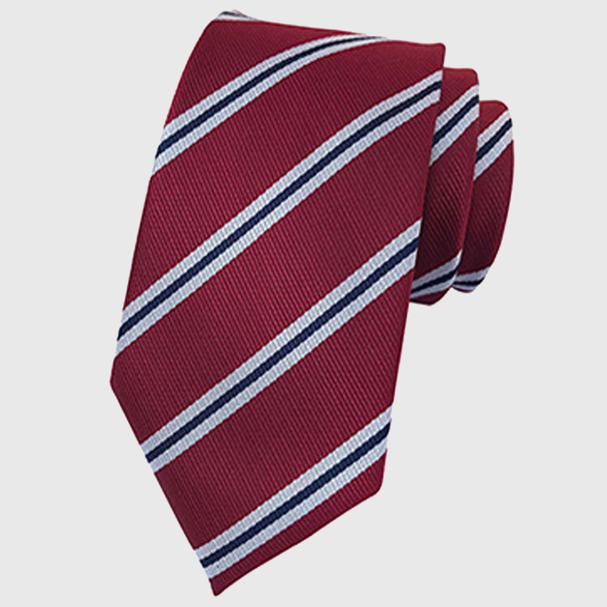 Anna-Kaci Men's Polyester Filament Tie with Striped Texture - Formal/Casual Necktie for Business, Weddings & Daily Wear