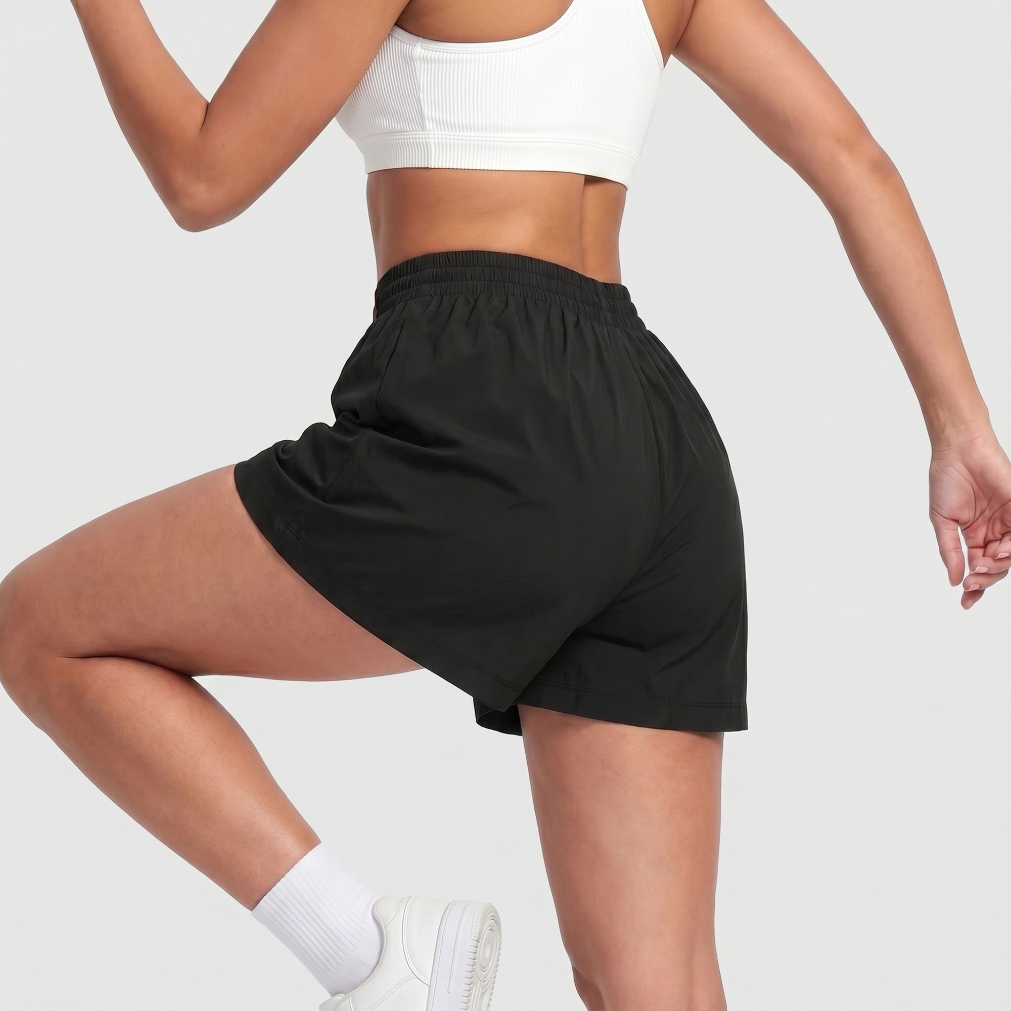High Waisted Running Shorts with Pockets Lightweight Athletic Shorts