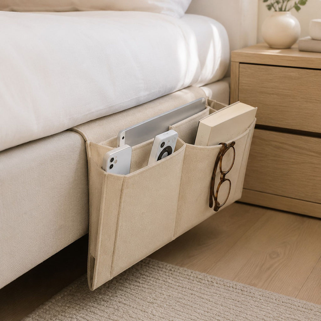Sofa Armrest Organizer with Multiple Pockets Couch Remote Control Storage Caddy