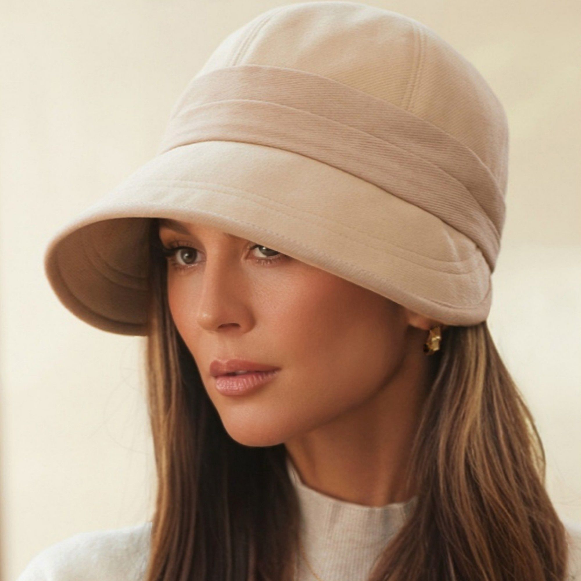 Anna-Kaci Women's Wide Brim Bucket Hat with Contrast Band and Structured Design