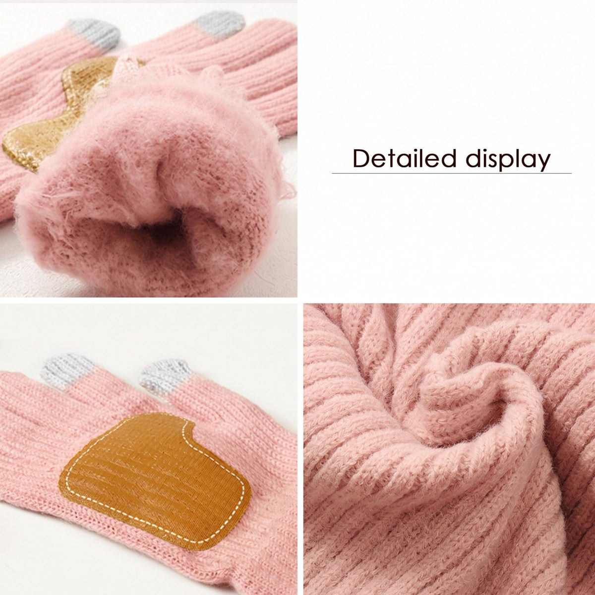 3 Piece Ribbed Knit Beanie Scarf and Touchscreen Gloves Set
