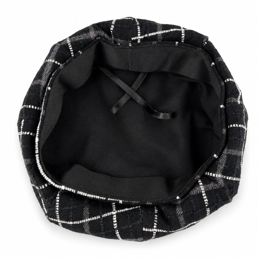 Plaid Beret Hat Vintage Painter Cap Soft Structured Fall Winter Style