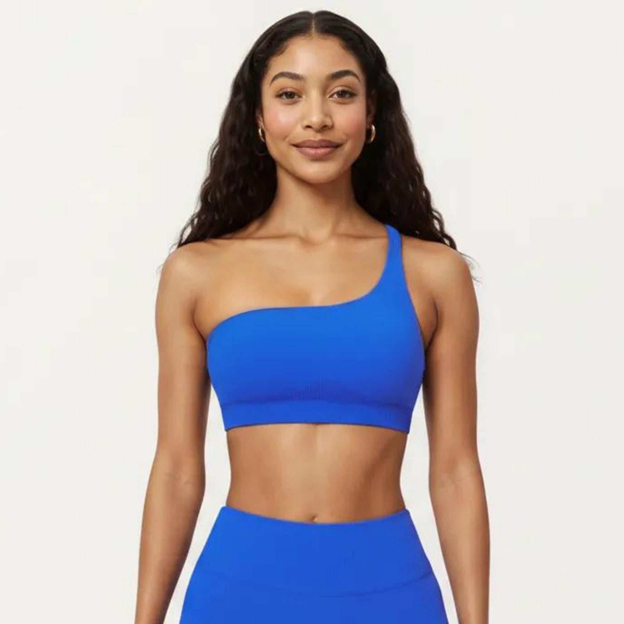 Anna-Kaci Active Women's One Shoulder Sports Bra with Asymmetric Strap and Smooth Stretch Fit