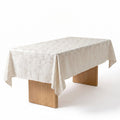 White Textured Ginkgo Leaf Square Tablecloth 33.5x33.5in
