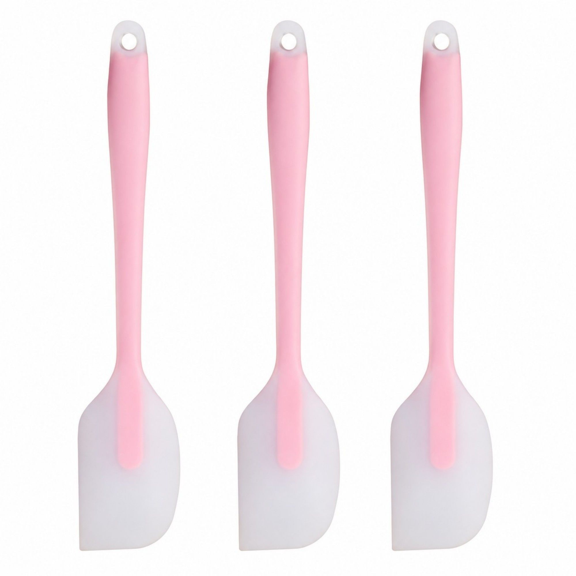 3-Piece Silicone Spatula Set with Handle, Flexible and Durable Kitchen Tools for Cooking and Baking