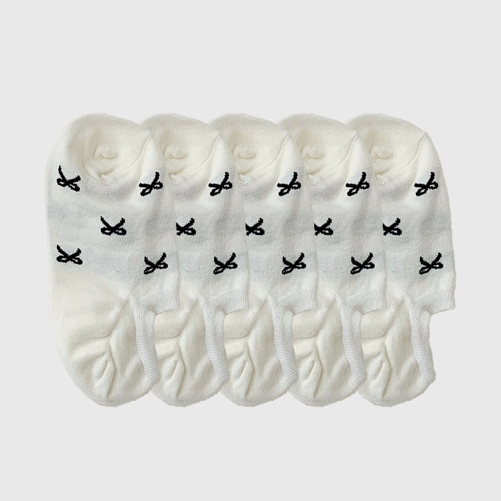 Anna-Kaci Women's No - Show Liner Socks with Bow Pattern 5Pk