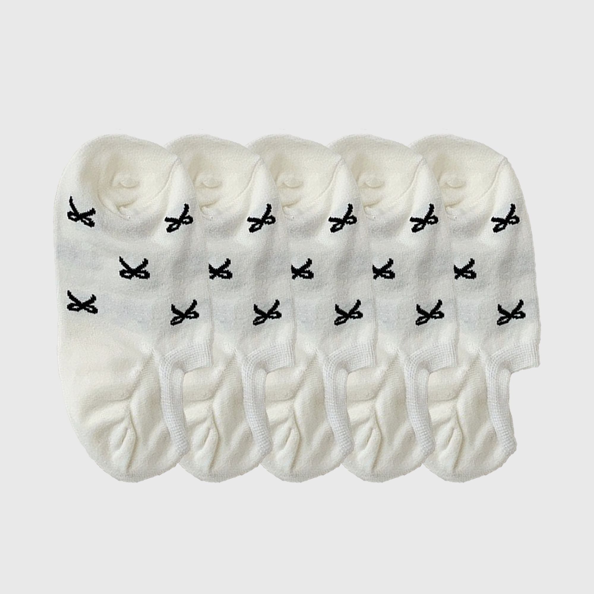Anna-Kaci Women's No - Show Liner Socks with Bow Pattern 5Pk
