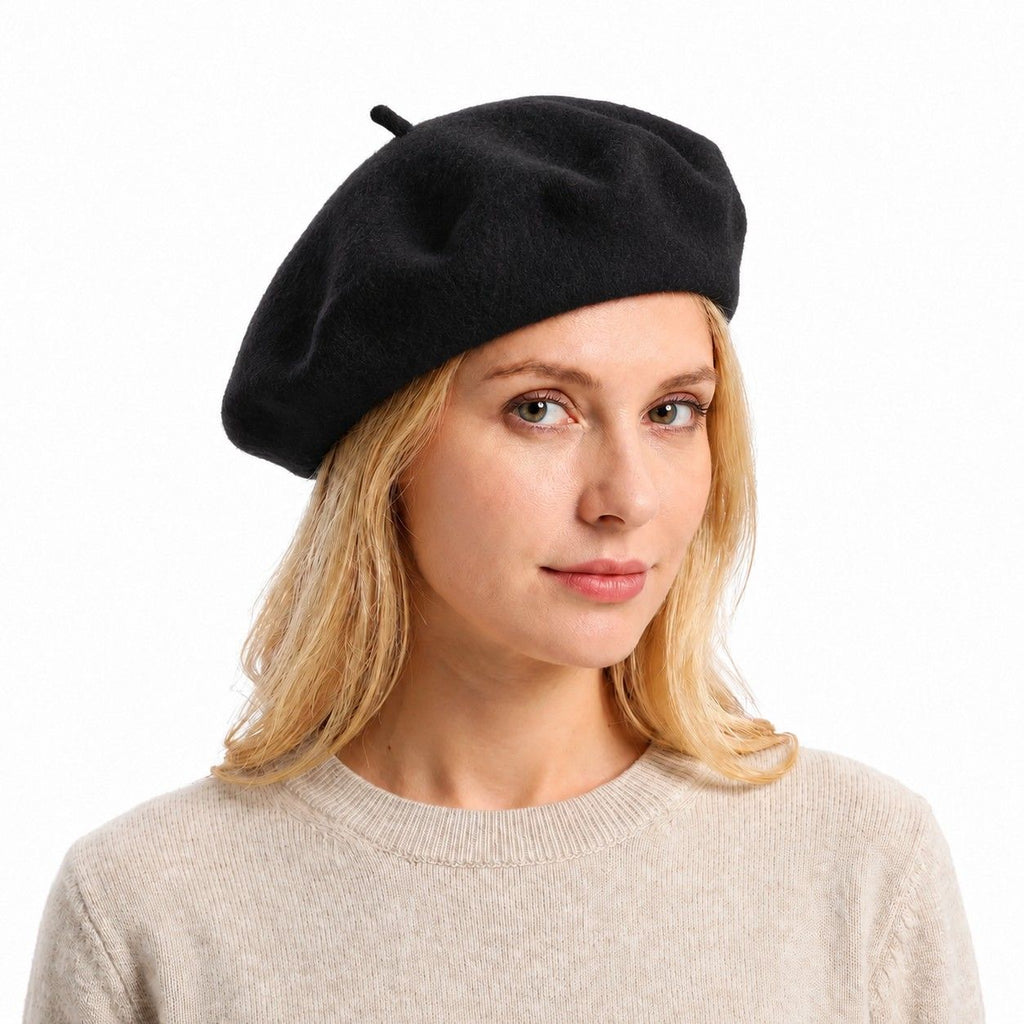 Wool Beret Hat Classic French Painter Cap Soft Felt Everyday Style