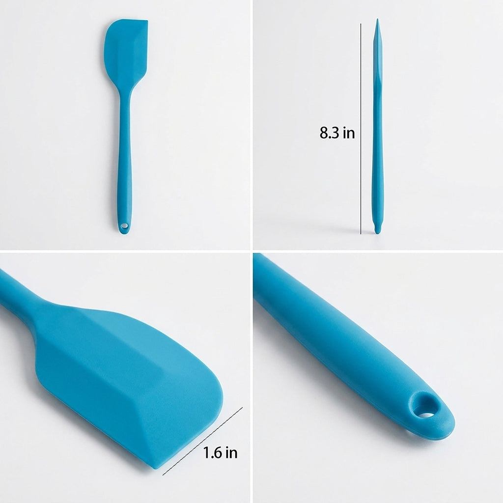 3-Piece Silicone Spatula Set with Handles, Flexible and Durable Kitchen Tools for Cooking and Baking
