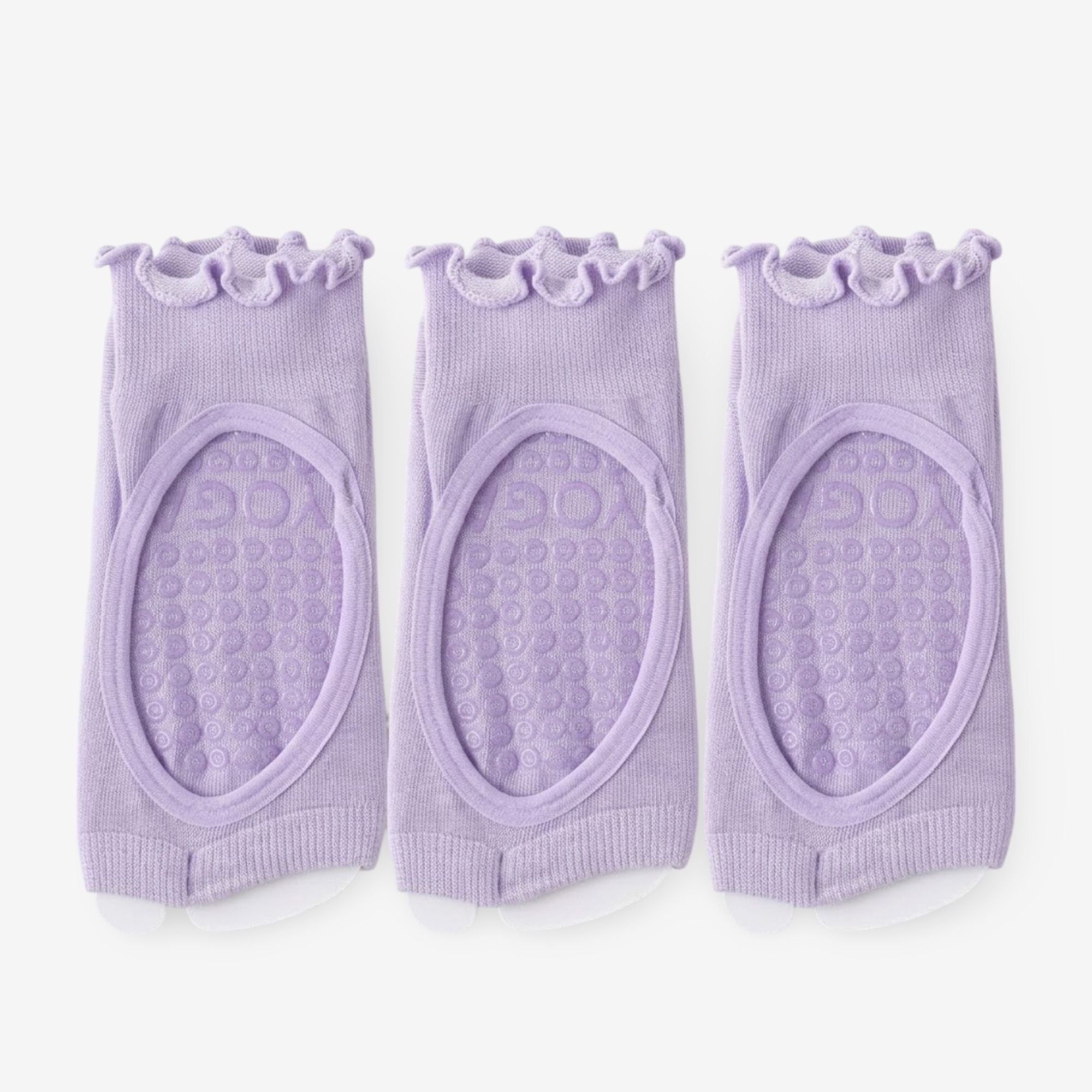 Candy Color Open-Back Yoga Socks for Women, Non-Slip Pilates & Indoor Exercise 3 Pack