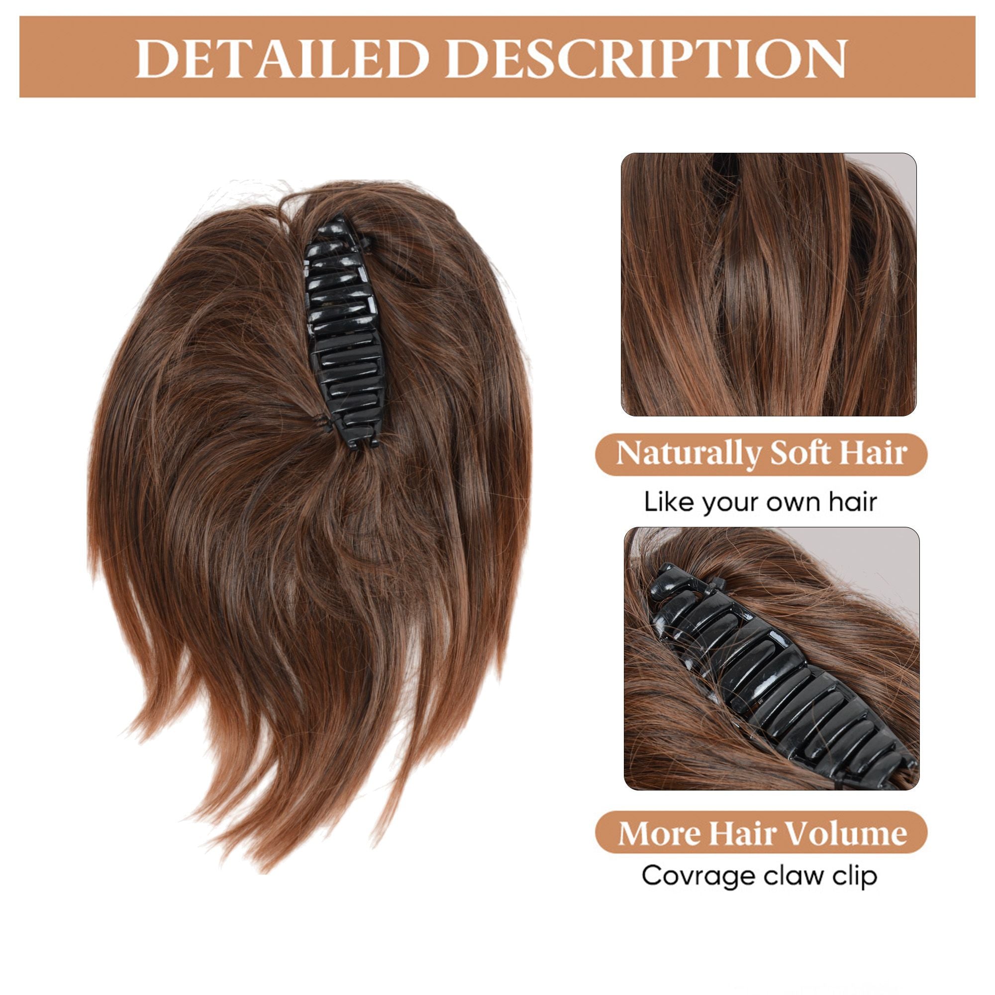 Claw On Ponytail Synthetic Hair Clip In Hair s Hair Piece Ponytail Tail Hair For Women