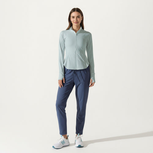 Anna-Kaci Active Women's Full Zip Long Sleeve Active Jacket with Fitted Silhouette and High Neck