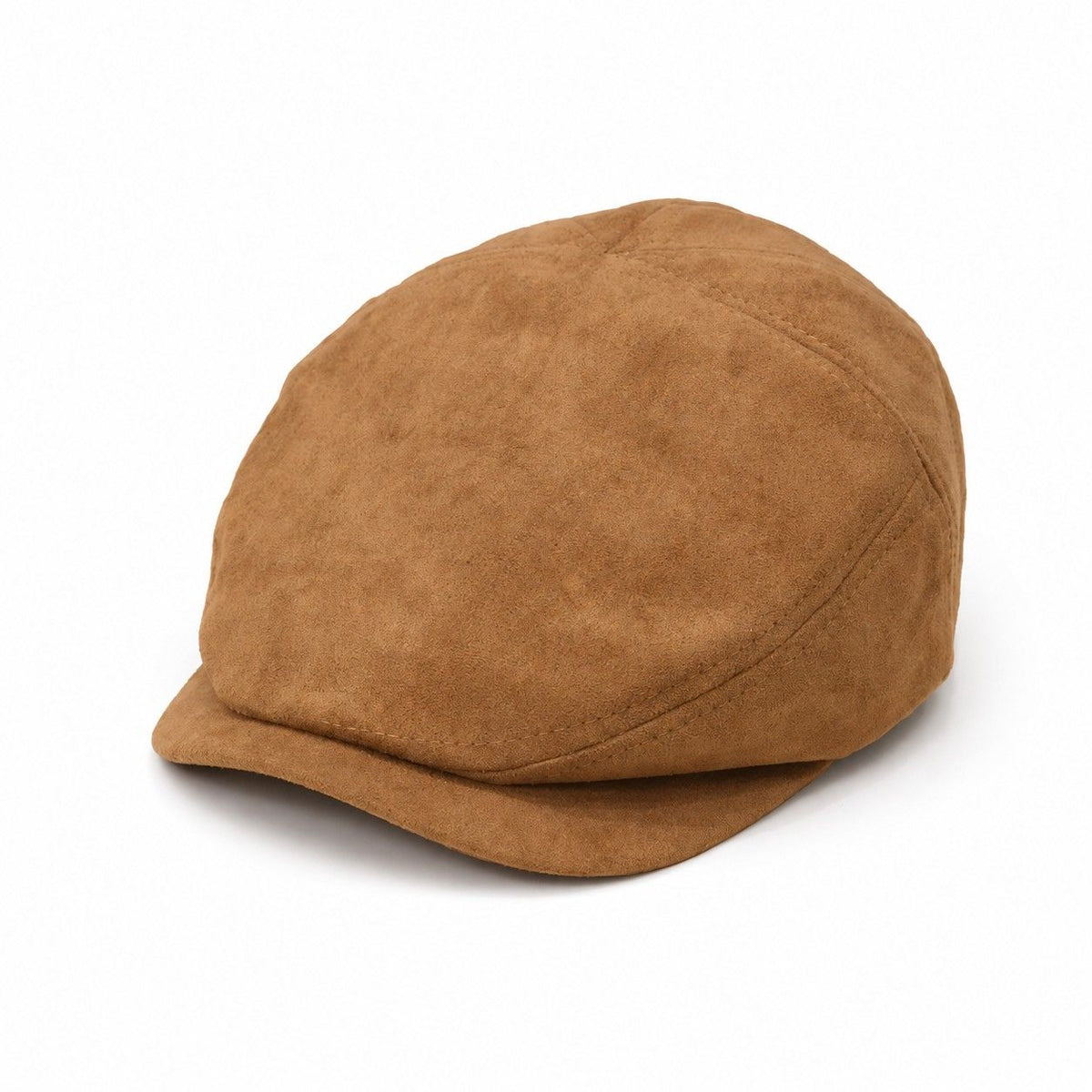 Gorra de noticiero de ante sintético de ala corta estilo Baker Boy vintage