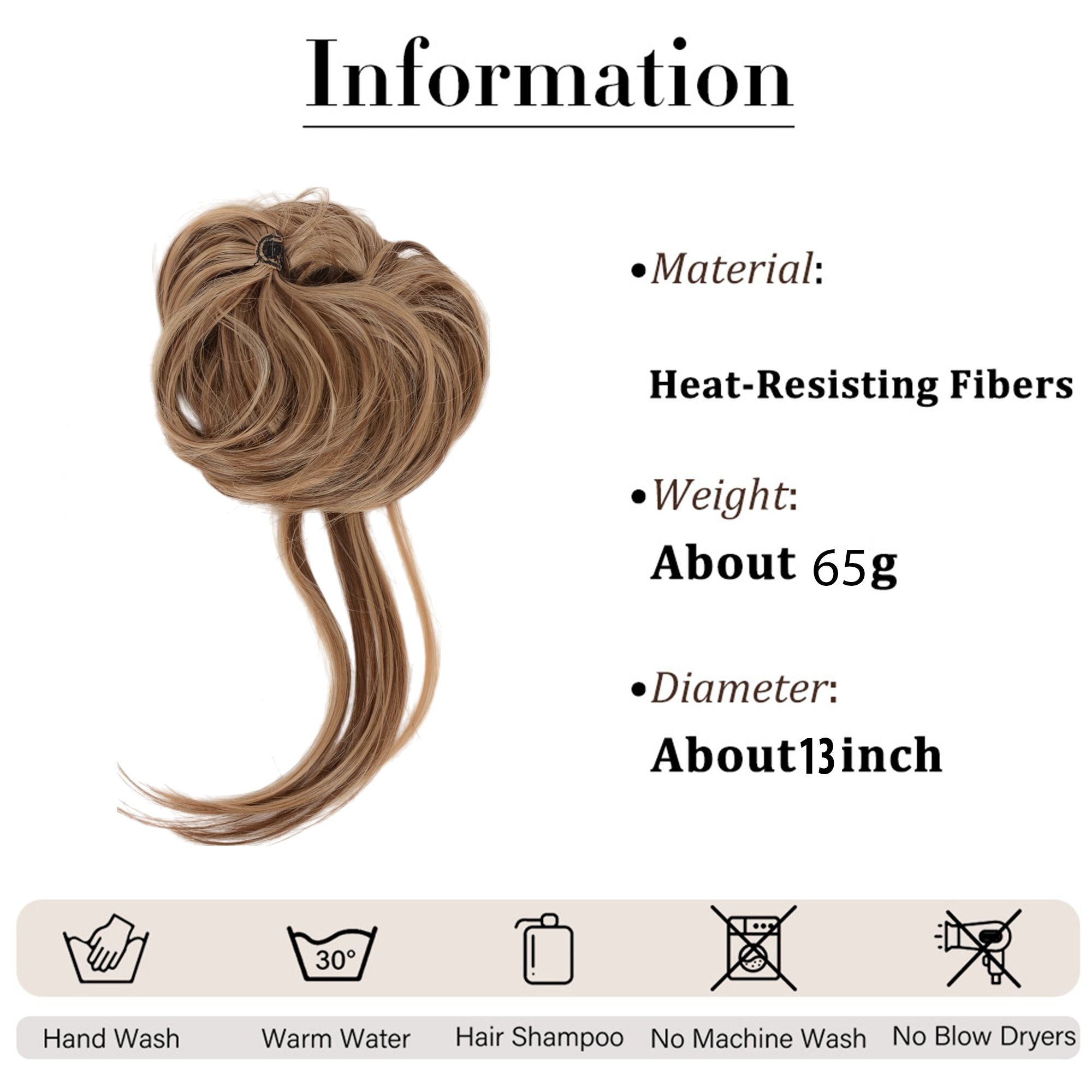 7.8 Inch Messy Bun Hair Piece for Women