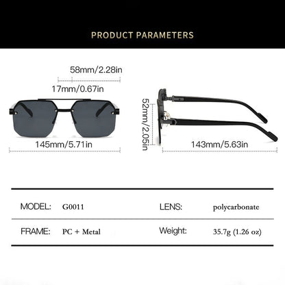 Anna-Kaci Women's Chic Trimmed Octagon Polarized Sunglasses UV400 Protection