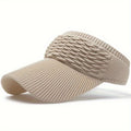 Black women's visor with knit and stretch