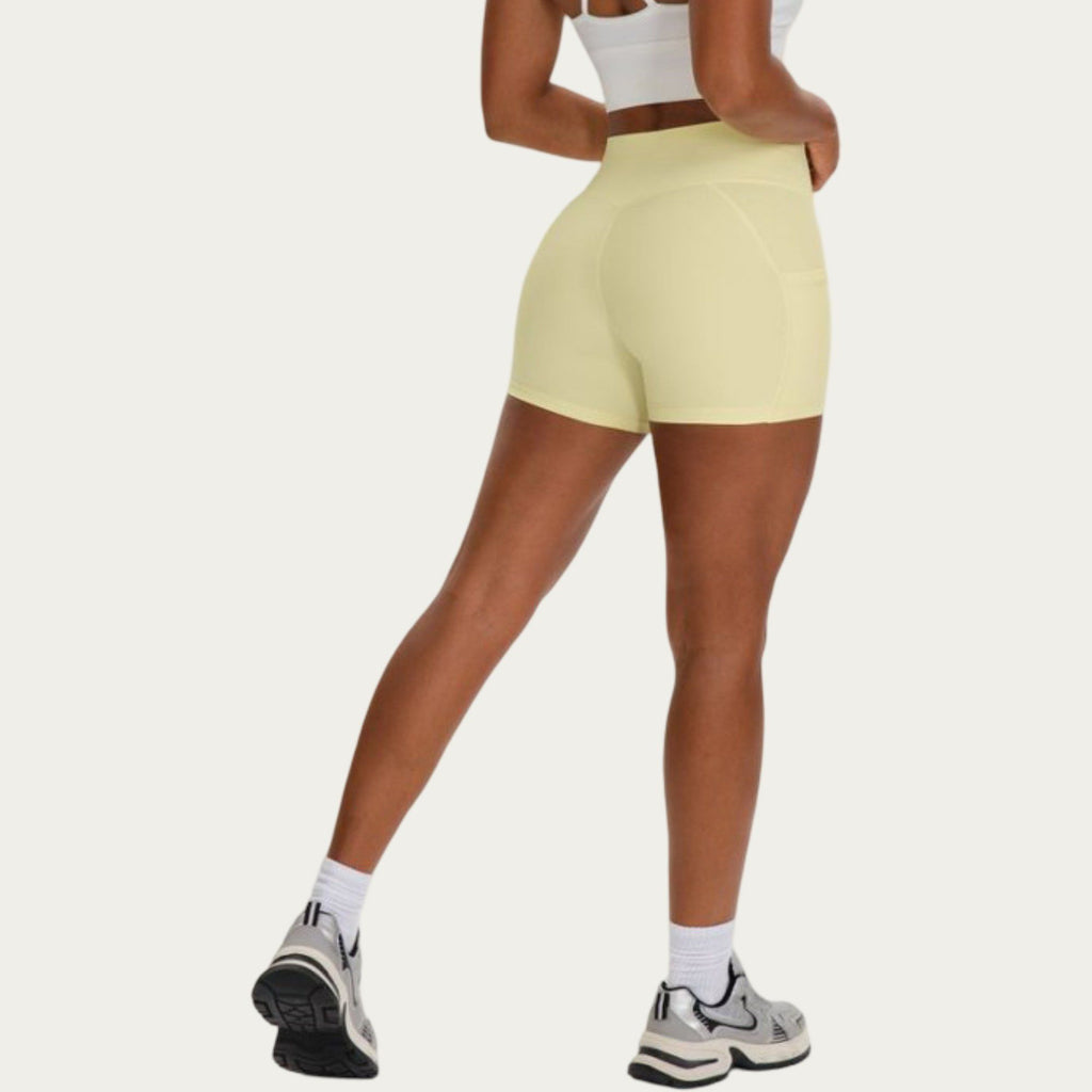 Anna-Kaci Active Women's High Waist Biker Shorts with Side Pockets and Smooth Stretch Fit