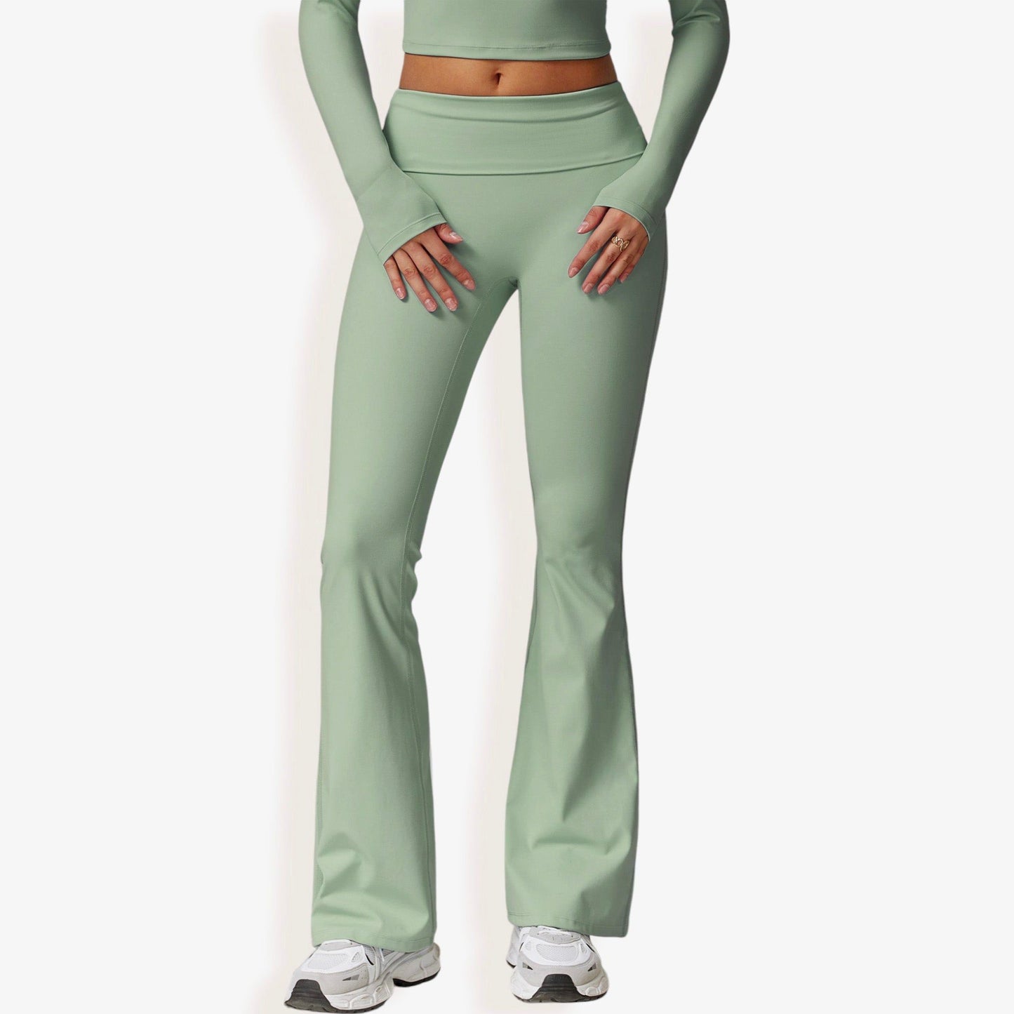 Flared High Waist Yoga Pants for Activewear and Everyday Comfort