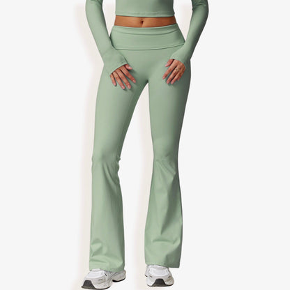 Flared High Waist Yoga Pants for Activewear and Everyday Comfort