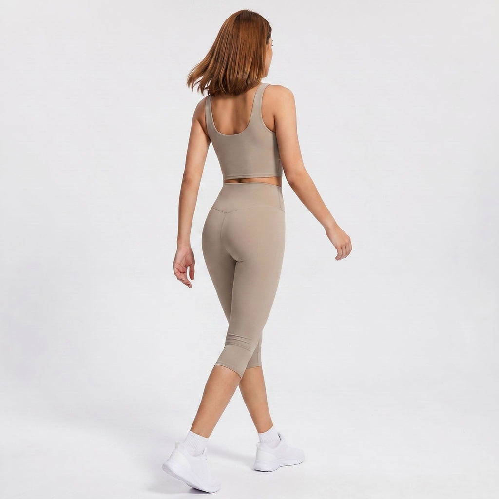 High Waist Capri Leggings Cropped Workout Yoga Pants