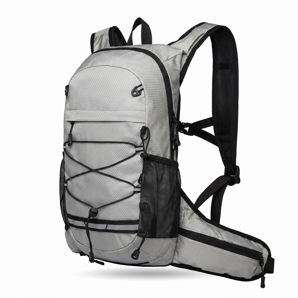 Outdoor Hiking Backpack with Bungee Cord Front Pocket Side Mesh Pockets Waist Belt