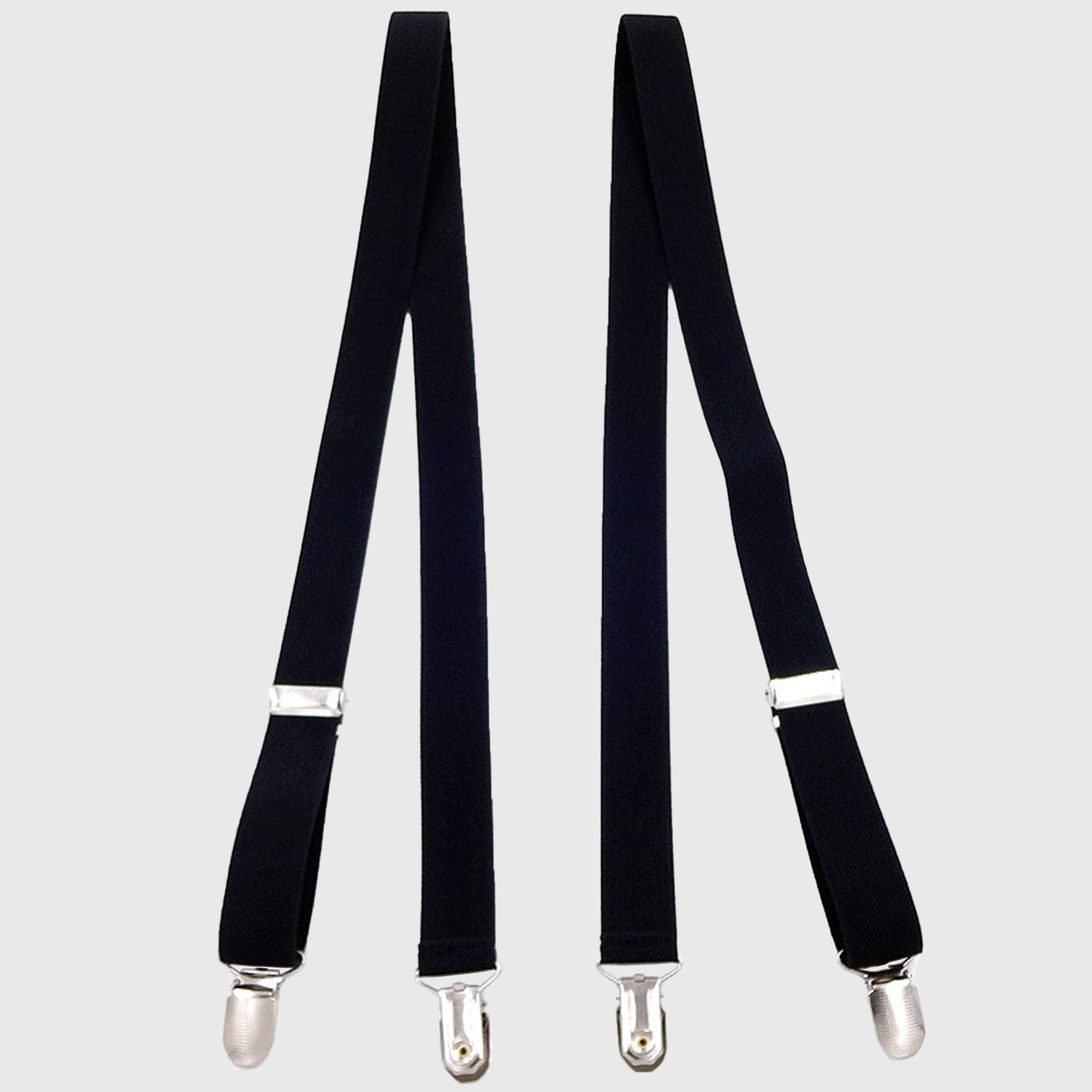 Anna-Kaci Men's Elastic Suspenders 47 inches - Adjustable 4-Clips Formal & Casual Suspenders for Trousers