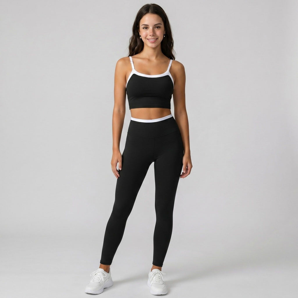Padded Sleeveless Longline Sports Bra Tank Top Scoop Neck Workout Yoga Crop Top