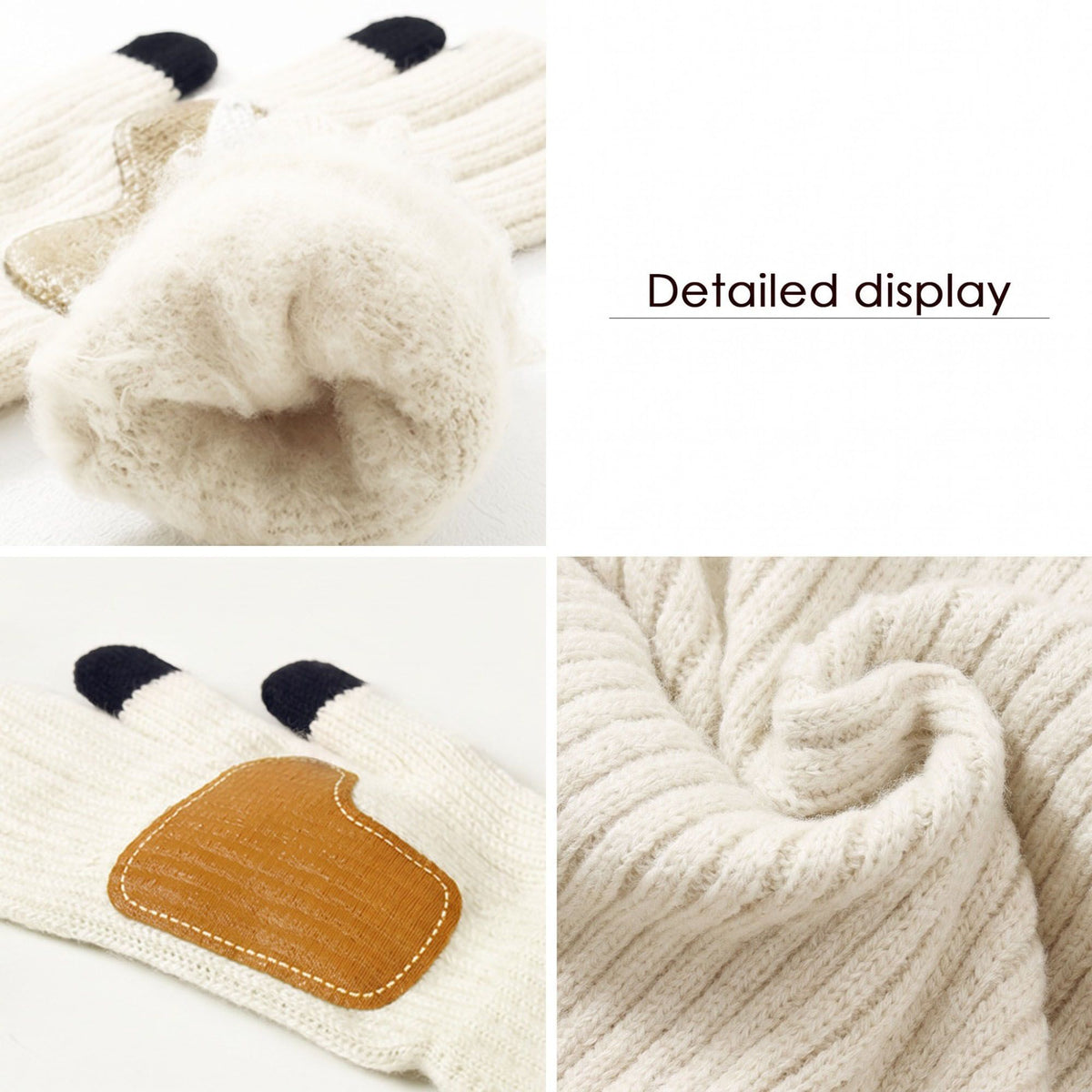 3 Piece Ribbed Knit Beanie Scarf and Touchscreen Gloves Set