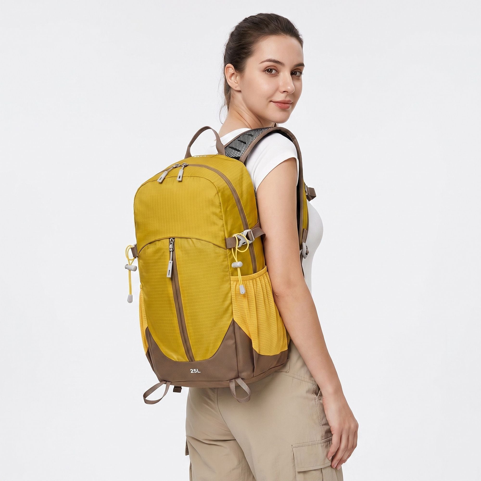 Lightweight Travel Backpack with Side Pockets Adjustable Straps Multi Pocket Design