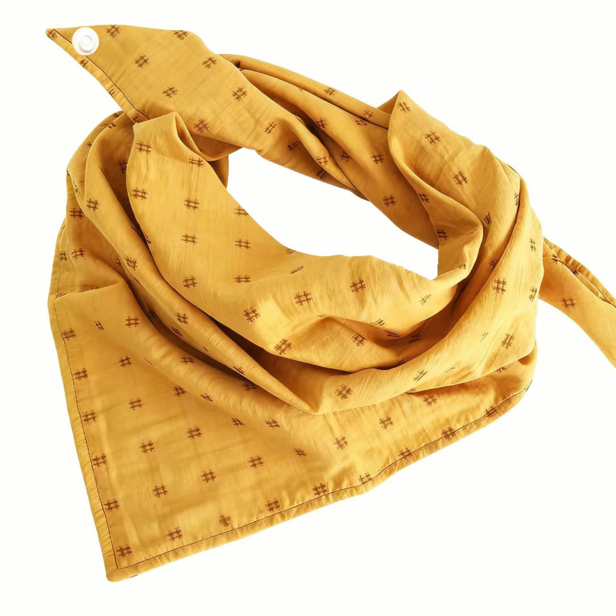Pet Bandana Collar Soft Adjustable Classic Print Scarf with Tie Closure Everyday Neckwear
