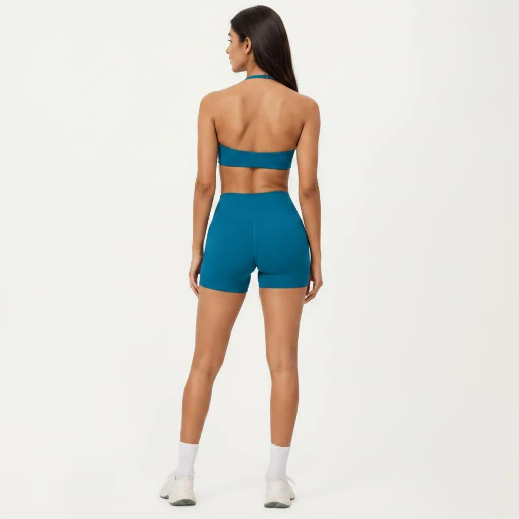 Anna-Kaci Active Women's Halter Sports Bra with Open Back and Smooth Stretch Athletic Fit