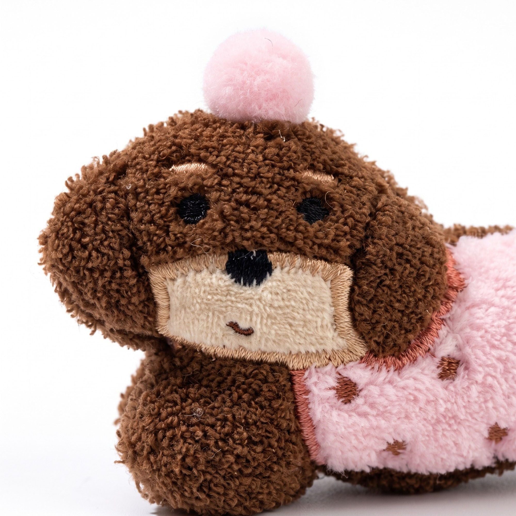 3pc Dachshund Plush Hair Clip Set Soft Dog Barrettes Cute Hair Accessories