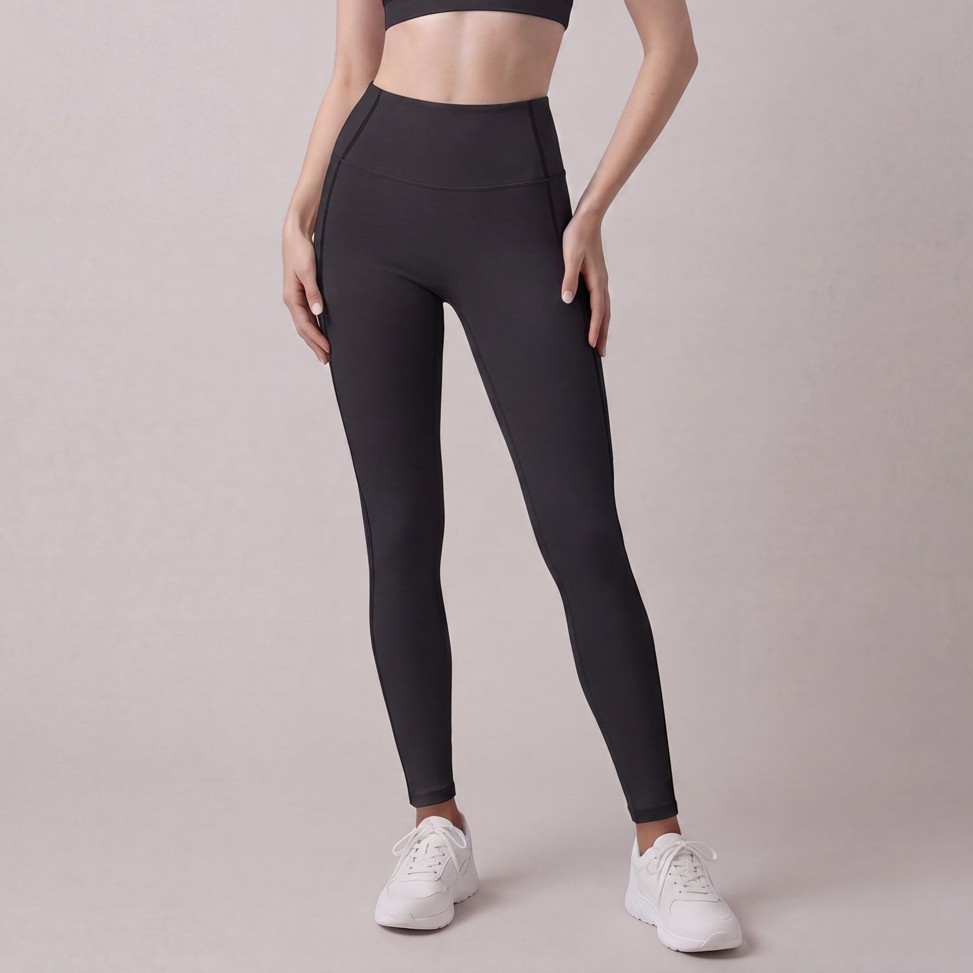High Waist Full Length Active Leggings with Contour Seams for Workout and Everyday Wear