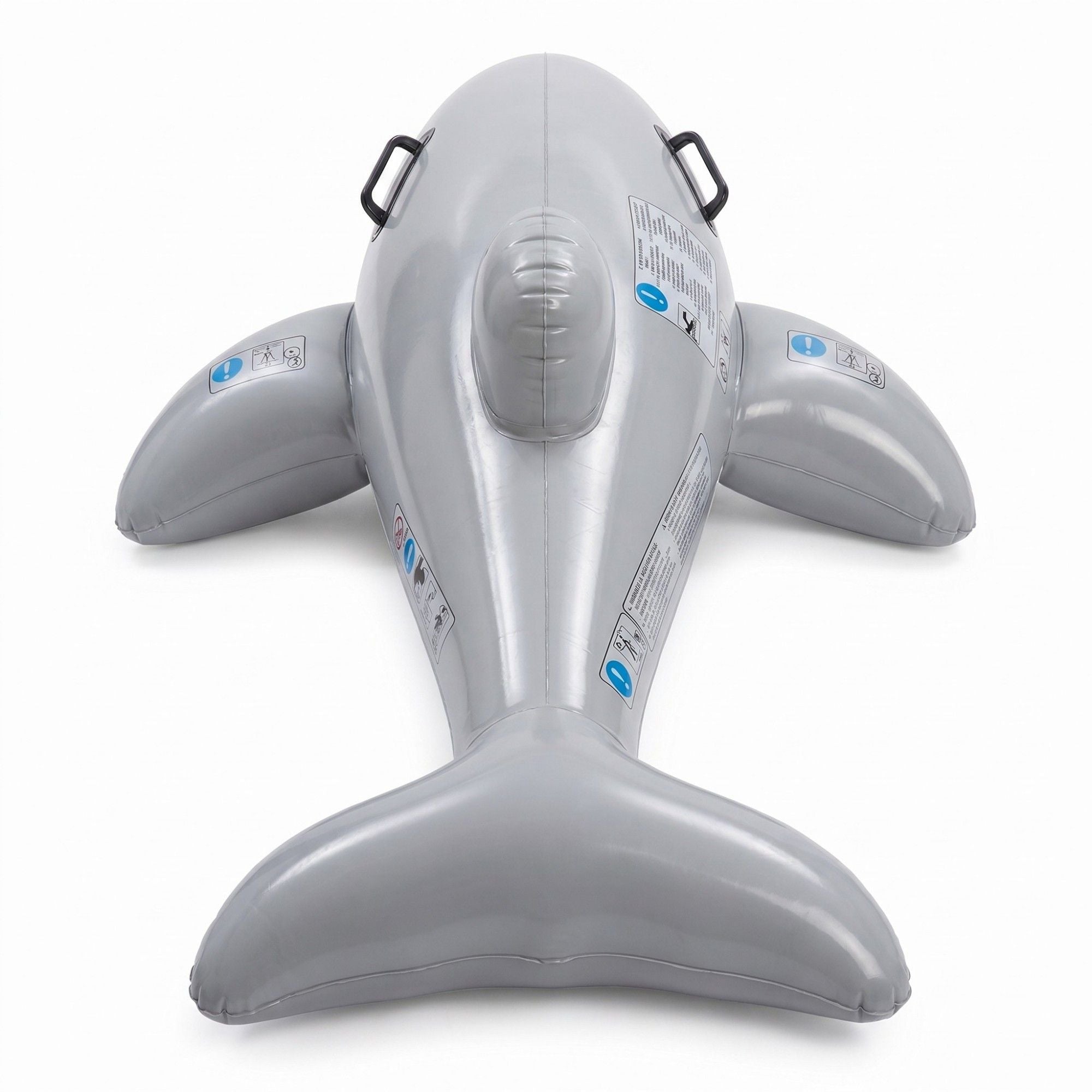 Dolphin Inflatable Pool Float Ride On with Handles Durable PVC Swim Toy Large Water Float for Pool Beach Lake 63x15.7in